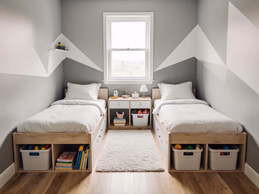 toddler_bed_with_under-bed_storage_in_shared_room