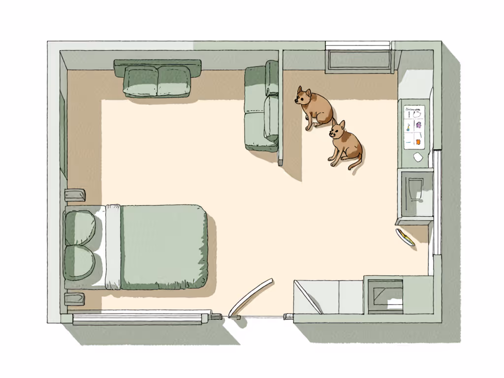 floor_plan_showing_toddler_bed_with_integrated_pet_zone