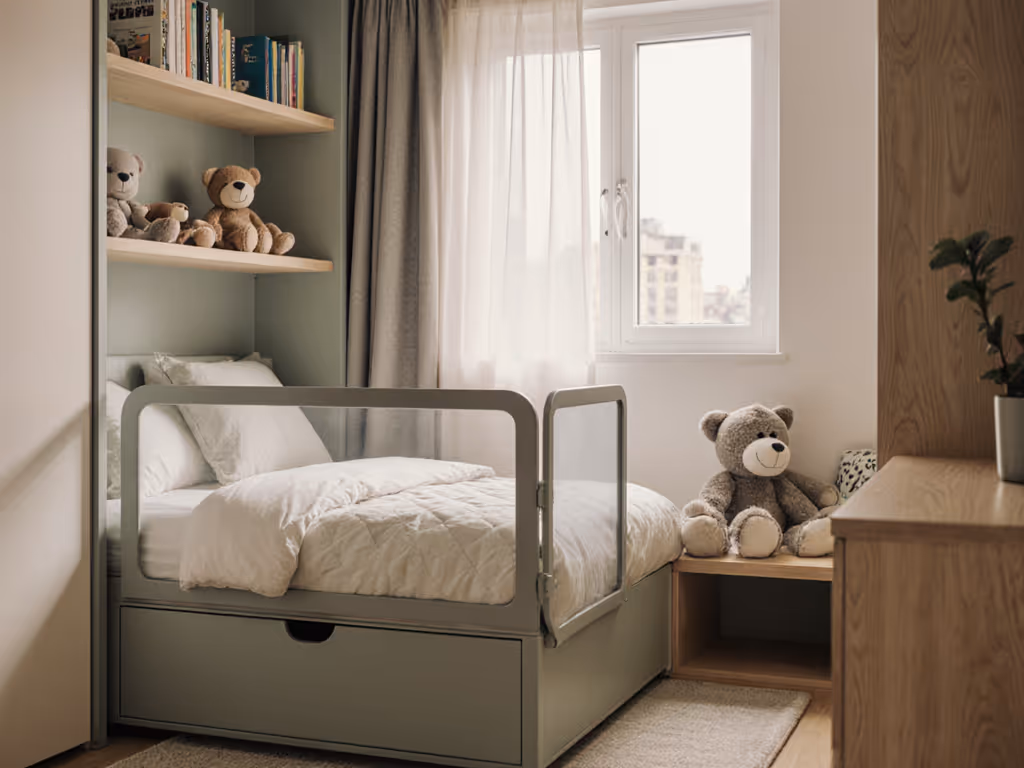 Toddler Bed Rail Accessories for Tiny Room Safety